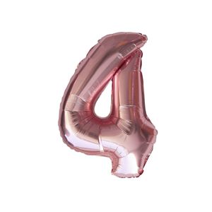 Oblique Unique 1x Folien Luftballon mit Zahl 4 Geburtstag Jubiläum Party Deko Ballon