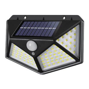 LED Solarlampe 10W 100xSMD 1000lm mit Bewegungs- und Dämmerungssensor Außenwandleuchte Außenbeleuchtung 10W
