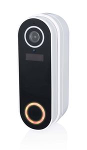 Alpina Smart Home Funkklingel mit Kamera - Türklingel - WLAN - Video - Full HD - Gegensprechanlage - Nachtsicht - Bewegungssensor - IP65 - Weiß