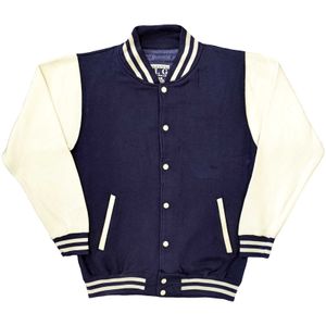 Biggie Smalls - Varsity Jacket (US College Style) pre mužov/dámy Uni RO5103 (XXL) (Navy/White)