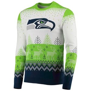 NFL Ugly Sweater XMAS Strick Pullover Seattle Seahawks - XXL