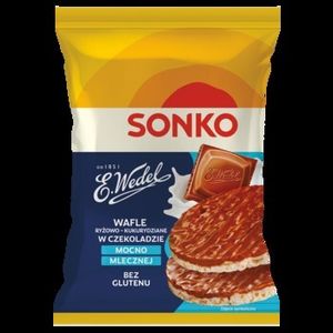 Sonko. Wafle ryżowe i kukurydziane w mocnej mlecznej czekoladzie 30 g