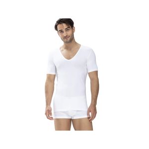 Mey Dry Baumwolle Unterhemd / Shirt Kurzarm Einsätze unter den Achseln, Unter dem Businesshemd unsichtbar, Komfortschnitt mit extralangem Rücken