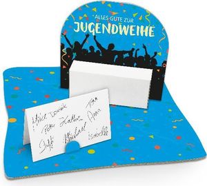itenga Geldgeschenk Verpackung Jugendweihe mit Bodenplatte und Geschenkkarte