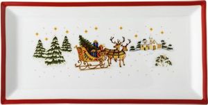 Hutschenreuther Happy Wintertime Červený štvorcový tanier 36 cm
