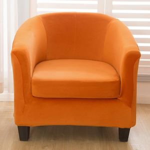 Topchances Sesselbezug 2 Stück Sesselüberwurf überzug für Sessel Clubsessel Stuhl Sesselhusse,Orange