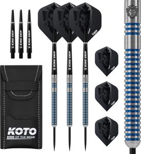 KOTO - Sting Blue Electro 90% Darts 24 G, Blau, Darts Set inkl. 3 Barrels,Flights + Shafts & Dartwallet, Fester Ringgrip KOTO - Sting Blue Electro 90% Darts 24 G, Blau, Darts Set inkl. 3 Barrels,Flights + Shafts & Dartwallet, Fester Ringgrip
