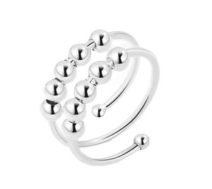 INF Anti-Stress-Ring doppelt verstellbar Kupfer platinfarben Platin-Silber 17 mm