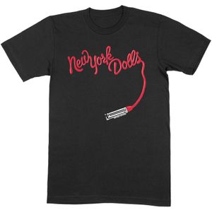 New York Dolls - T-Shirt Logo für Herren/Damen Uni RO2806 (XL) (Schwarz)