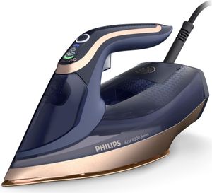 Philips Bügeleisen 8000 Series mit Keramikbügelsohle, 85 g/min kostanter Dampf, 3000 W, Blau (DST8050/20)