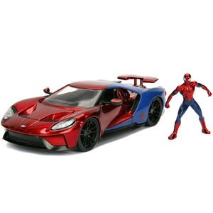 Jada Marvel Spider-Man 2017 Ford GT, model vozidla, model auta, hračka, spiderman, figúrka, mierka 1:24, 253225002