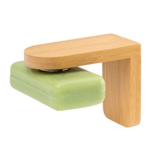 Bremermann magnetický držiak na mydlo z bambusu - voľne visiace mydlo vďaka magnetu