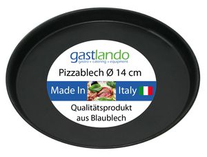 10 x Pizzablech aus Blaublech rund Ø 14 cm