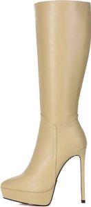 Giaro Stiefel in Übergrößen Beige  SARAYA NATUR MATTE große Damenschuhe, Größe:45