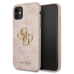 Guess GUHCN614GMGPI hard silikonové pouzdro iPhone 11 / XR pink 4G kovové logo