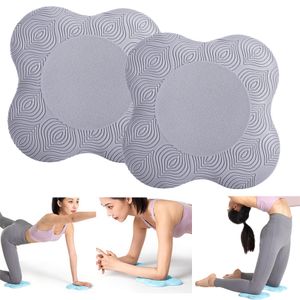 2 Stücke Kniekissen Yoga, rutschfest Knieschoner Matte Set Verschleißfesteschützt (grau)