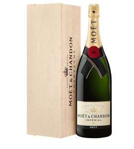 Moët & Chandon Impérial brut Champagner Jeroboam in hochwertiger Holzkiste Champagne Frankreich | 12 % vol | 3 l