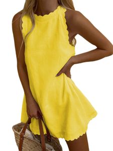 Twinset Spitze Kurzes Kleid in Gelb Damen Bekleidung Kleider Mini und kurze Kleider 