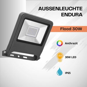 Ledvance LED Außenleuchte Endura Flood Warm White dunkelgrau