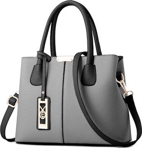 OKWISH 2 in 1 Umhängetasche Handtasche Schultertasche mit abnehmbarer und verstellbarer Schultergurt,Diebstahlsicherungsfach,7 Fächer,Dunkelgrau OKWISH 2 in 1 Umhängetasche Handtasche Schultertasche mit abnehmbarer und verstellbarer Schultergurt,Diebstahlsicherungsfach,7 Fächer,Dunkelgrau