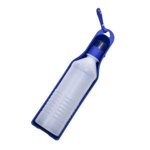 Tragbare turistische Trinkflasche für Hunde - 500 ml - Blau