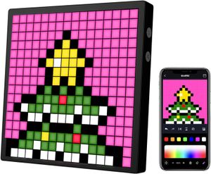 LED-Pixel-Kunst-Display – 16 x 16 Pixel-Matrix, App-gesteuertes programmierbares LED-Schild mit DIY-Animation, Mustern und Text – Weihnachtsgeschenk