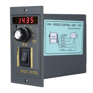 AC 220 V 50 Hz 15-400 W digitálne nastaviteľný plynulý regulátor otáčok motora 0-1450 ot/min (400 W)