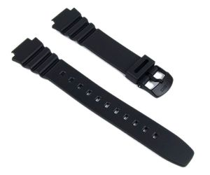 Casio Uhrenarmband 16mm | Resin Band schwarz W-214H-1AVES W-214H W-214