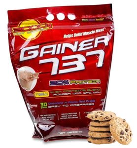 1x MEGABOL Gainer 737 Whey | Protein Big Pack | Cookies | 3kg je Packung (insg. 6kg) | Mass Gainer Eiweißpulver Aminosäuren Body Building (1er Pack)