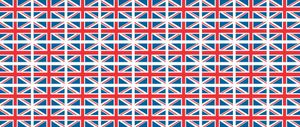 Mini Aufkleber Set - Pack glatt - 20x12mm - selbstklebender Sticker - United Kingdom - Großbritannien - Flagge / Banner / Standarte fürs Auto, Büro, zu Hause und die Schule - 54 Stück