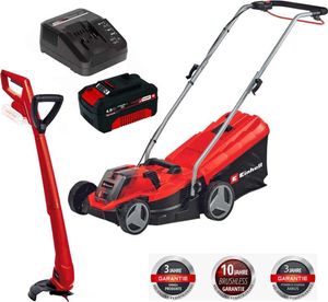 Einhell Rasenmäher-Rasentrimmer-Set GE-cm 18/33 Li, 18Volt Akku 4,0Ah