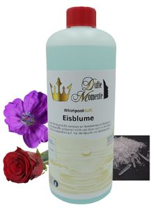 Dufte Momente | Whirlpool Duft 1000ml | Eisblume (Geranium, Menthol, Rose) | mit naturreinen und natürlichen ätherischen Ölen | kein Schaum | vegan