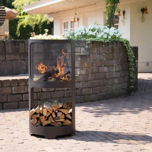 RedFire Kôš na oheň Buffalo 44 x 90 cm Steel Matt Black