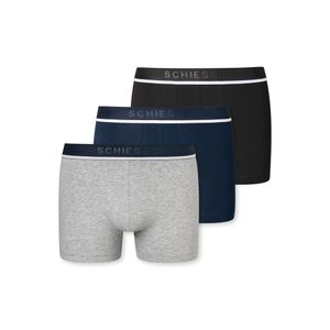 SCHIESSER pánské šortky 3-pack - řada "95/5", kalhoty, logo v pase, uni, S-2XL černá/modrá/šedá XL