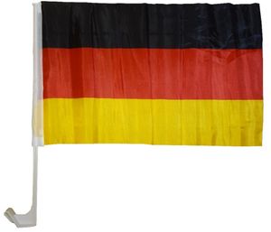 Autoflagge Deutschland 30 x 40 cm - Autofahne Fahne Flagge Fenster Fensterflagge Fensterfahne Fanflagge Fanfahne Scheibenfahne Scheibenflagge WM EM