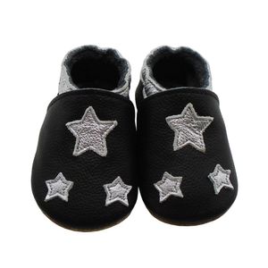 Mejale Baby Leather Shoes Toddler Infant Toddler Soft Sole Moccasins Shoes Boys Girls Pre-Walker Black, Rozmiar 19