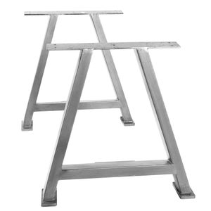 SIT Möbel Tischgestell | Stahl antiksilbern | B 80 x T 15 x H 73 cm | 07111-40 | Serie TOPS & TABLES