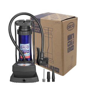 alca® Air pump mini pompka nożna, rowerowa pompka powietrzna, wysokowydajna pompka nożna, 11 bar, wielozaworowa