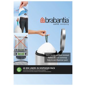 Brabantia 375668 Zásobník na odpadky, bílý, 23-30 litrů