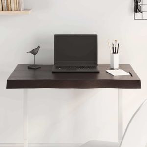 [Home] Tischplatte 80x40x6 cm Massivholz Eiche Behandelt Baumkante , Neue Mode 2024 im häuslichen Leben