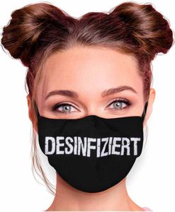 Mundschutz Maske in verschiedenen Farben Stoffmaske mit Motiv Mund- Nasenschutz mit wechselbarem Filter einstellbare Ohrbügel, Modell wählen:DESINFIZIERT