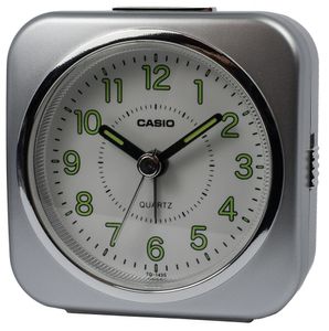 Casio Wecker Uhr TQ-143S-8EF silber Reisewecker Wake up Timer