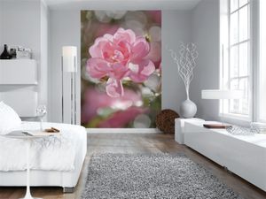 Komar Fototapete "Bouquet", rosa/weiß/grün, Blumen, 184 x 254 cm
