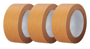 V1 Trade Papierklebeband 48 mm x 50 m - 3 x Eco Paketband Papier und Braun - Paketklebeband - Packband Papier UV Beständig - Packetband - Klebeband Papier (3 Rollen)