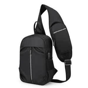 Pánská hrudní taška s novou vysokokapacitní oxfordskou tkaninou crossbody hrudní taška venkovní cestovní batoh přes jedno rameno, černá