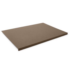 Schreibtischunterlage mit Kantenschutz Leder Taubengrau cm 50x35 - Rutschfester Boden - Hergestellt in Italien