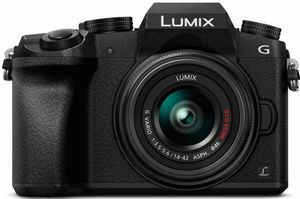 Panasonic Lumix DMC-G7M + 12-60 ASPH, 16 MP, 4592 x 3448 Pixel, Live MOS, 4K Ultra HD, Touchscreen, Schwarz