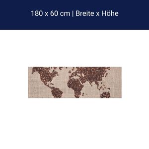 Küchenrückwand Weltkarte Kaffee M0012 – Hartschaum / 180cm / 60cm