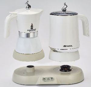 Ariete 2- in 1 FRÜHSTÜCK-SET Espressokocher + Milchaufschäumer/Wasserkocher in Einem
