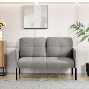 Sofa 'Reichling' Couch 2-Sitzer Grau